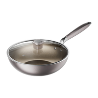 小熊（Bear）有钛无涂层不粘炒锅陶瓷炒菜锅 家用平底锅电磁炉燃气灶通用