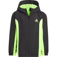 阿迪达斯 adidas 梭织运动休闲宽松连帽夹克男中童外套童装