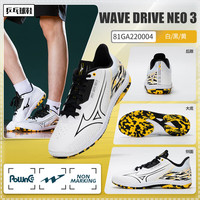 美津浓（MIZUNO）专业乒乓球鞋WAVE DRIVE NEO 3男女款缓震防滑透气比赛训练运动鞋 白黑黄 81GA220004 3代 4