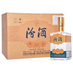 汾酒 巴拿马金奖小方瓶 53%vol 清香型白酒 500ml*6瓶