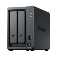群晖 DS725  双盘位 NAS 网络存储 私有云 自动备份文件 黑色 标配主机