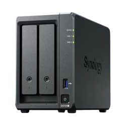 群晖 DS725  双盘位 NAS 网络存储 私有云 自动备份文件 黑色 标配主机