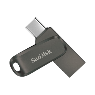 闪迪 DDC4 type-c+USB3.2 U盘 双接口 高速版 金属材质 便携互联 深空灰