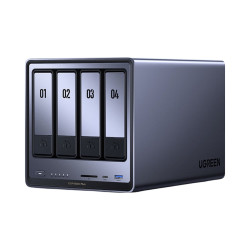 绿联 DXP4800 Plus四盘位 NAS网络存储 万兆网口 AI相册 黑色
