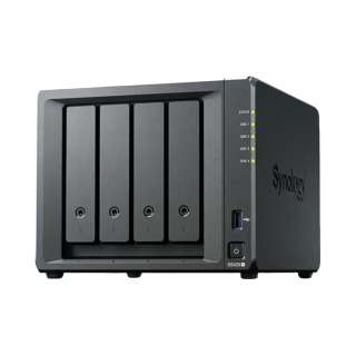 群晖 DS425  四盘位NAS网络存储 四核CPU 多设备自动同步 黑色 标配无
