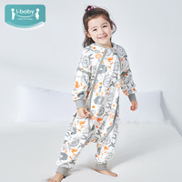 ibaby 婴儿睡袋秋冬季防踢被分腿睡袋不夹棉睡袋亲肤柔软四季通用 不夹棉舒适款-森林脉络 110码