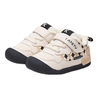 卡特兔婴儿学步鞋冬季加绒童鞋幼儿园小白鞋室内鞋保暖防滑新年儿童棉鞋 白