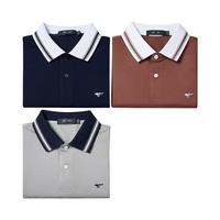 七匹狼短袖T恤男丝光棉POLO打底衫男士纯棉夏季商务简约翻领短T男装上衣 404(砖红)-丝光棉 M (165) 165/84A(M)