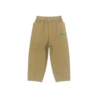 马·拉丁（M.Latin）童装男童牛仔裤装侧边撞色罗纹裤子 卡其 150cm