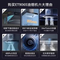 海尔聚能吸抽油烟机24立方大吸力家用自清洗厨房吸油烟机灶具套装