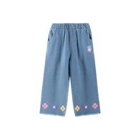迪士尼宝宝（Disney Baby）春季男女童时尚休闲百搭中大童牛仔长裤 ZD1EK002浅蓝 120