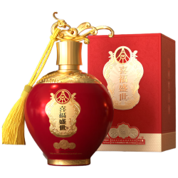 五粮液 喜福盛世锦绣 浓香型白酒 52度 500mL 单瓶