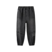 巴拉巴拉童装男童长裤儿童牛仔裤秋2024裤子绣花201324108108 牛仔水洗黑98201 160cm