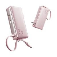 倍思 10000mAh 67W 移动电源 自带一线 快充 可上飞机 星云粉