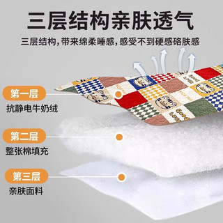 无印良品牛奶绒夹棉床单单件冬季加厚床盖法兰绒珊瑚绒家用被单床罩三件套 幸运玩家【高克重牛奶绒 抗静电】 200*230cm【床单单件】
