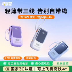 雷摄 充电宝20000毫安  快充移动电源可上飞机 适用户外苹果17华为小米荣耀手机KP201