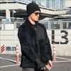 鹰爪越影单面毛猴抓绒衣户外秋冬弹力透气绒衣男保暖上衣外套 黑色 XL