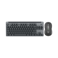 罗技 K855+M750L 无线键鼠套装 机械手感 红轴 多设备切换 黑色