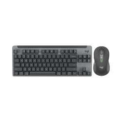 罗技 K855+M750L 无线键鼠套装 机械手感 红轴 多设备切换 黑色