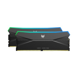 宏碁 掠夺者（PREDATOR）32G(16G×2)套装 DDR5 6000频率 台式机内存条 Hera影锋系列 RGB灯条(C26) 潜影黑