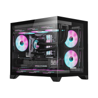 长城 GreatWall/长城 海王星H3 电脑机箱 海景房设计 支持MATX主板 360水冷 黑色