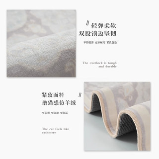 KAYE加厚卧室床边毯新中式客厅书房茶几地毯阳台飘窗垫子长条床边地毯 FYR-K禧乐-01 60X160cm