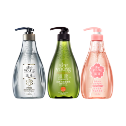 滋源 清爽去屑控油洗发水套装 蓬松 400ml*3瓶