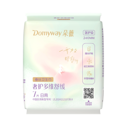 朵薇 奢护多维舒缓蚕丝日用卫生巾240mm 舒缓 蚕丝 7片*5包