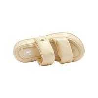 骆驼（CAMEL）年休闲一字拖时尚休闲凉拖鞋厚底增高外穿拖鞋 L24M051634浅黄 39