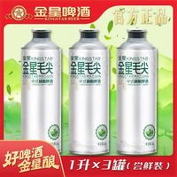 金星 啤酒金星毛尖中式精酿啤酒整箱1升*3罐