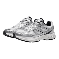 骆驼（CAMEL）复古慢跑步男鞋厚底增高休闲运动鞋子 K14B09L7051 象牙白/银 38 【男】7051，象牙白/银