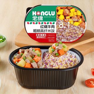 宏绿285G高纤粗粮自热米饭宿舍夜宵懒人必备营养速食
