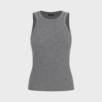 Massimo Dutti 女式含羊毛纯色弹力柔软舒适亲肤吊带背心