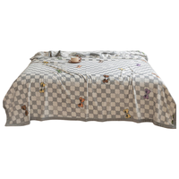 金号牛奶绒毛毯 羊羔绒秋冬办公室午休空调毯盖毯180*200 幻彩方格