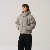 無印良品 MUJI 女式 不易沾水厚羽绒夹克 羽绒服女款25年冬季 女装外套BD11XC5A 深咖啡色