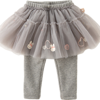 戴维贝拉 女童加绒裙裤冬装儿童裤子女宝宝打底裤