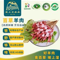 陇上刘叔叔 新鲜原切羊肉串150g 100串 3斤空气炸锅烧烤羊肉串半成品批发清真