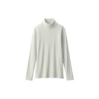 無印良品 MUJI(無印良品 )女式 使用大豆纤维罗纹织高领长袖T恤打底衫女款上衣BB2Q5A4A 浅绿色 XL (165/92A)