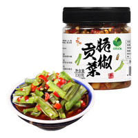 田野故事 脆爽开胃 剁椒酱菜 脆椒贡菜230g 塑料瓶装