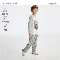 爱慕儿童(AIMER KIDS)春夏奶皮衣抗菌家居服男女童儿童套头长袖睡衣/睡裤大耳狗IP 长裤-街头赛车 130 (45-60斤)