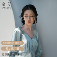 桑罗 女士真丝睡裙复古宫廷气质连衣裙 L