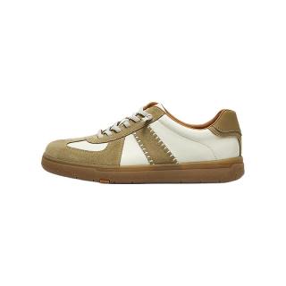  Bata/拔佳 牛皮 男士休闲鞋  米白/卡其 43