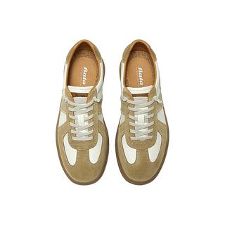  Bata/拔佳 牛皮 男士休闲鞋  米白/卡其 43
