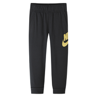 Nike 耐克童装男女童抓绒长裤春秋儿童针织休闲运动裤子小婴童 正黑色／金属金 110 /50 【身高98-104cm】
