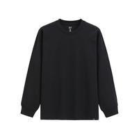 Gap男女装2025春季丝光处理长袖T恤宽松顺滑内搭上衣723836 黑色 3XL (185/108A)亚洲尺码