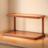 ZILU SHEN桌面置物架杯子收纳架子餐桌台面工位水杯咖啡杯茶具桌上杯架HWJ 双层加厚桌面置物架2层 30x14cm