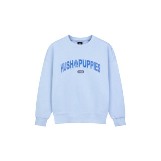 暇步士（Hush Puppies）童装儿童男女童2026年春季色彩纷呈自在随心休闲萌趣卫衣 雨釉蓝 130 cm