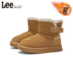 LEE KIDS 童鞋 2025年冬季新款儿童雪地靴 棕色