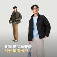 波司登(BOSIDENG)25羽绒服男短款加厚90绒休闲百搭立领保暖外套B250245261 黑色8056 M 175/96A 体重约130-140斤