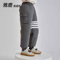 雅鹿儿童加厚羽绒裤户外保暖冬季滑雪男女童裤子